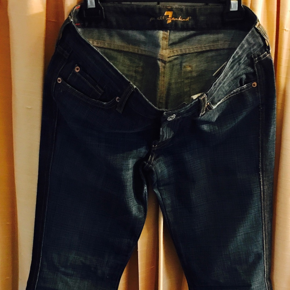 7 for all mankind dark rinse jeans Sz 31